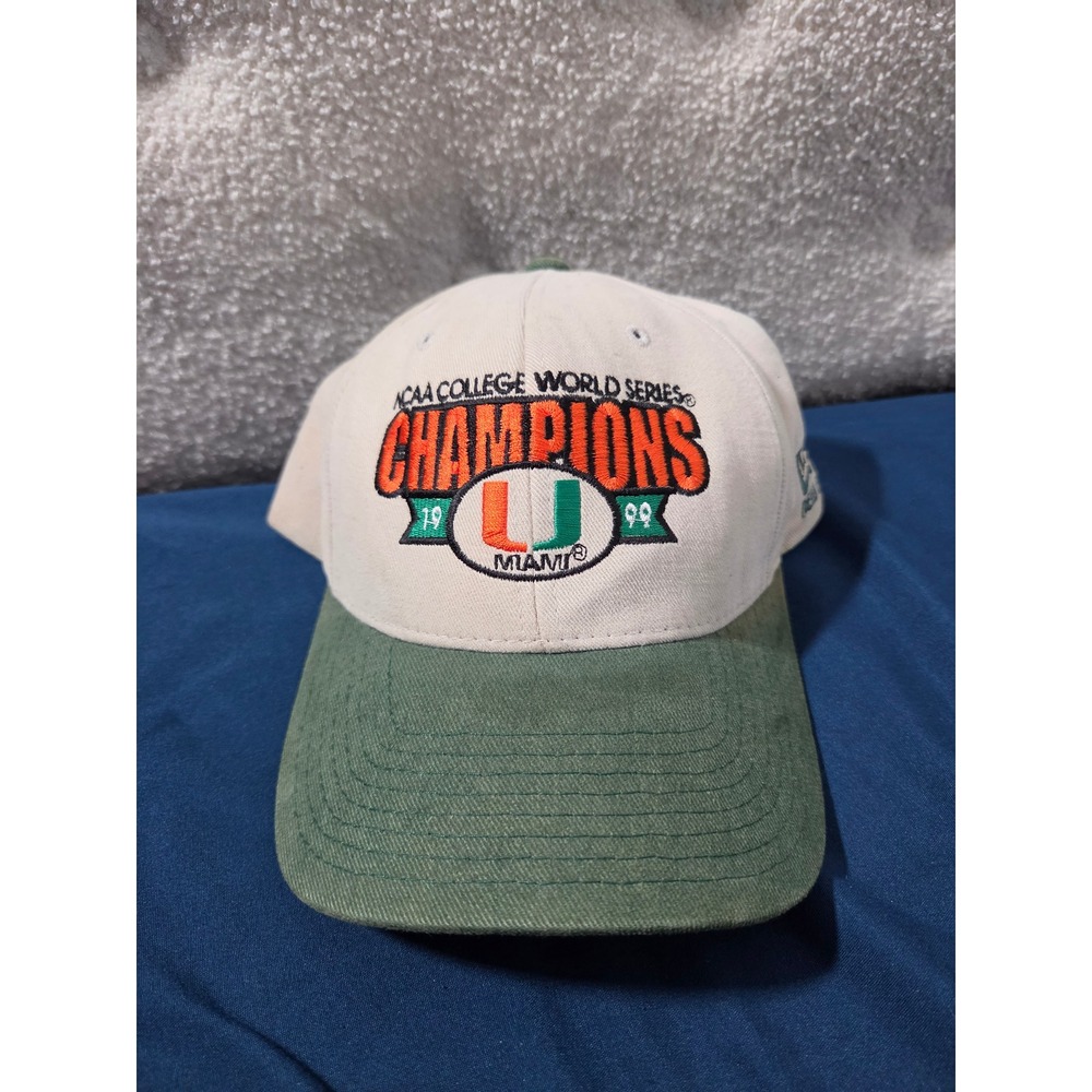 Vintage New Era Miami Hurricanes 1999 College World Series Champions Snapback